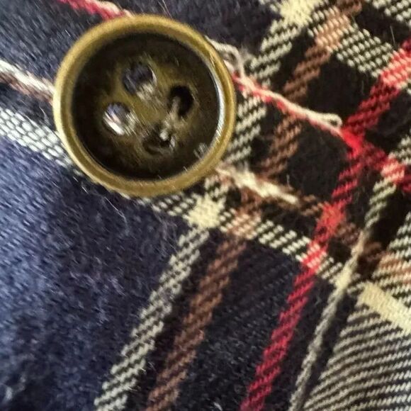 Altar’d State Shirt Button Front Blue Plaid Flannel Mixed Media Lace SZ L #2315 - Picture 7 of 15